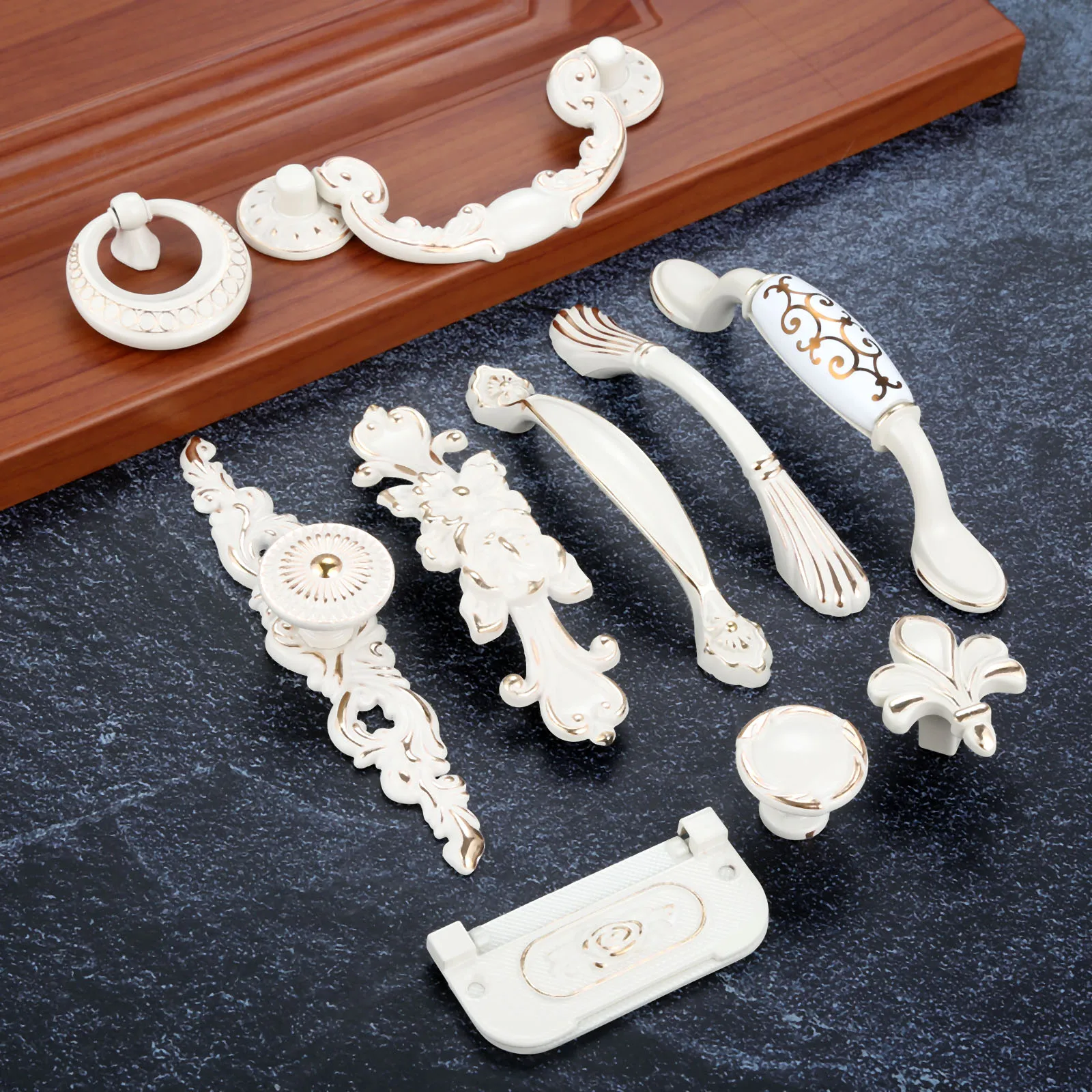 

Cabinet Handles Kitchen Cupboard Door Pulls Zinc Aolly Ivory White Drawer Knobs European Fashion Furniture Handle Hardware