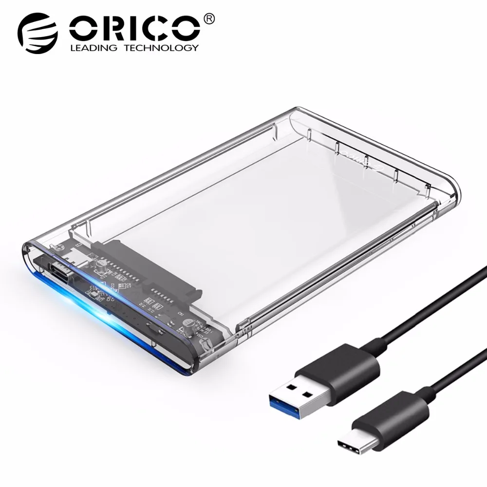 ORICO 2139C3 Type C Hard Drive Enclosure UASP 2.5 inch Transparent USB3