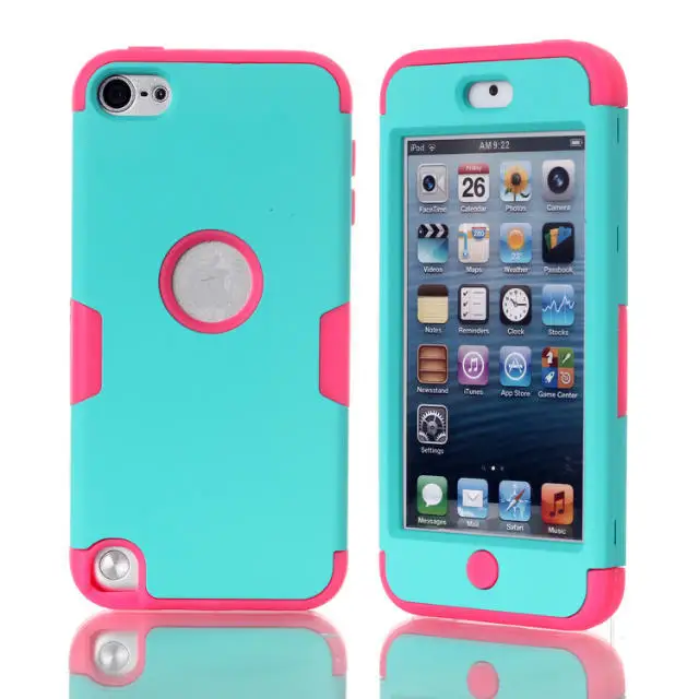 

For touch 5 Hybrid Duty case,Hard & Silicone 3 in 1 Shock Proof Case Cover For Apple ipod touch 5 touch5 freeship