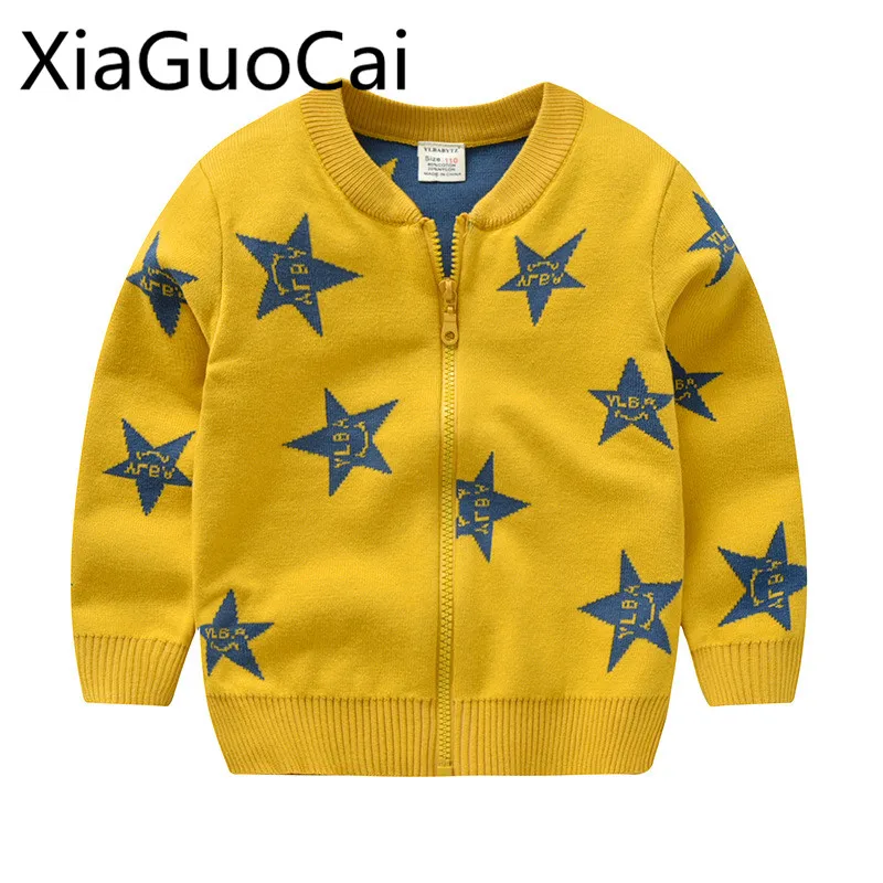

Kids Sweaters 2018 New Boys Coats In Autumn and Winter Baby Sweater Fashion Cotton Cardigan Toddler Boy Sweater Coats