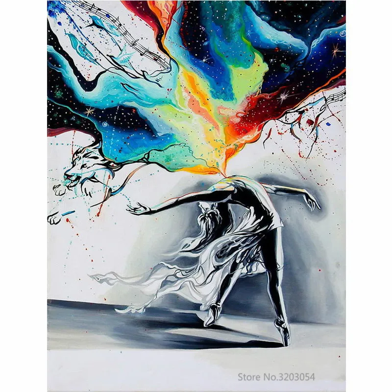 

CHUNXIA Framed DIY Painting By Numbers Beauty Shoes Acrylic Painting Modern Picture Home Decor For Living Room 40x50cm RA3315