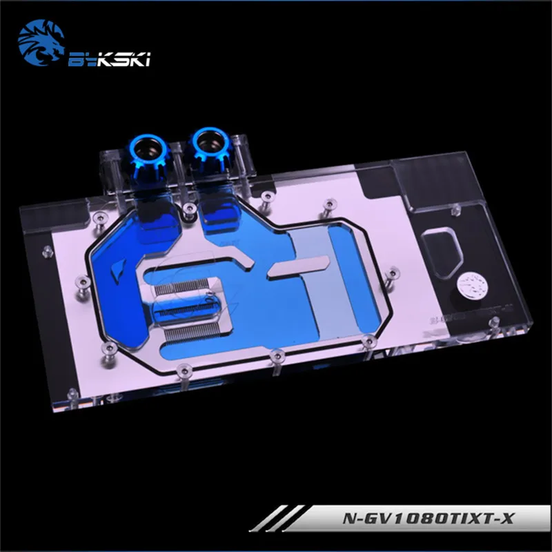 Водяной блок Bykski с полным покрытием графического процессора для GIGABYTE AORUS GTX 1080 Ti