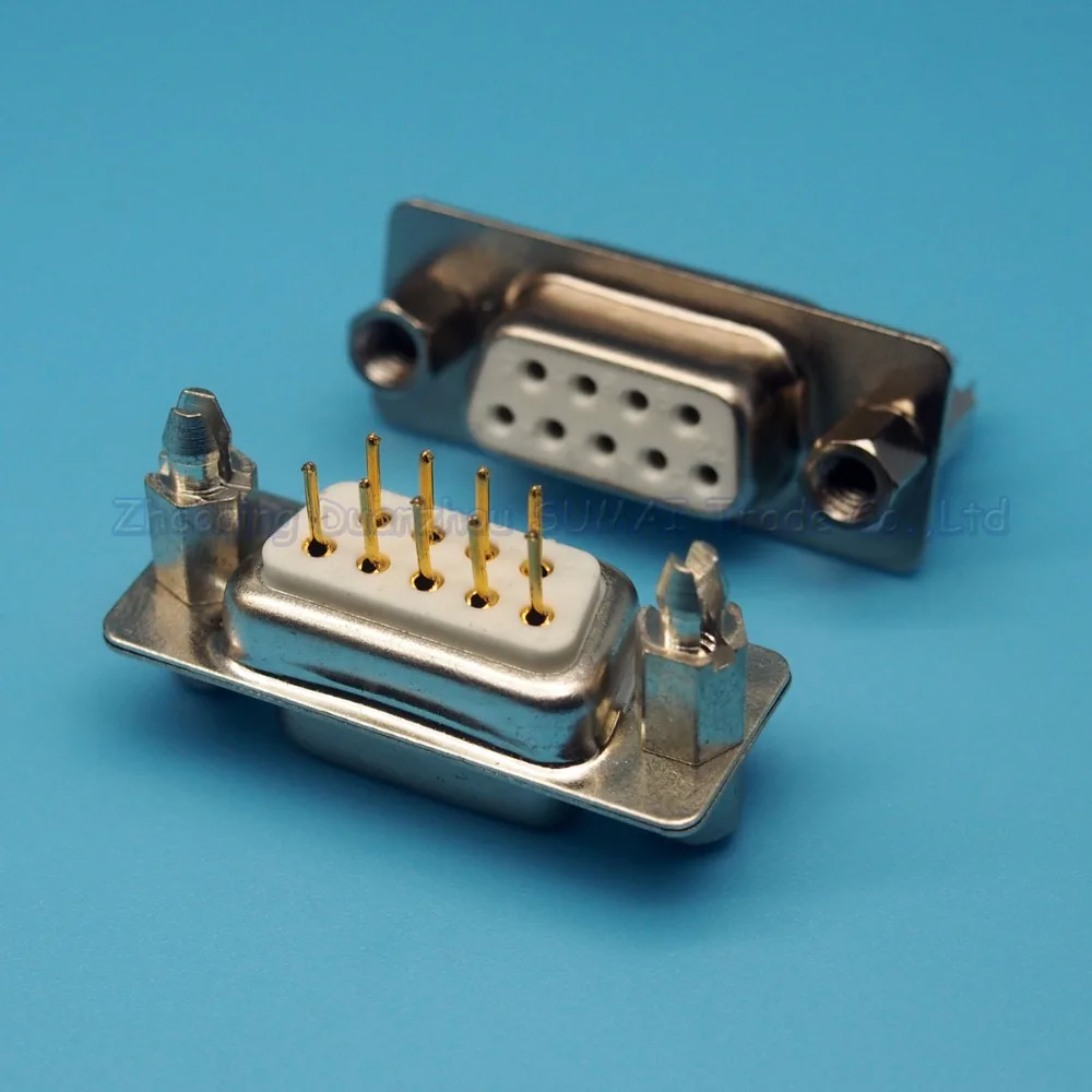 10pcs DP9 Female Insert plate type RS232 serial port DB9 female socket