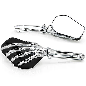 

Black/Chrome Custom Motorcycle Skeleton Mirrors For Kawasaki Shaft Voyager ZN 700 1100 1300