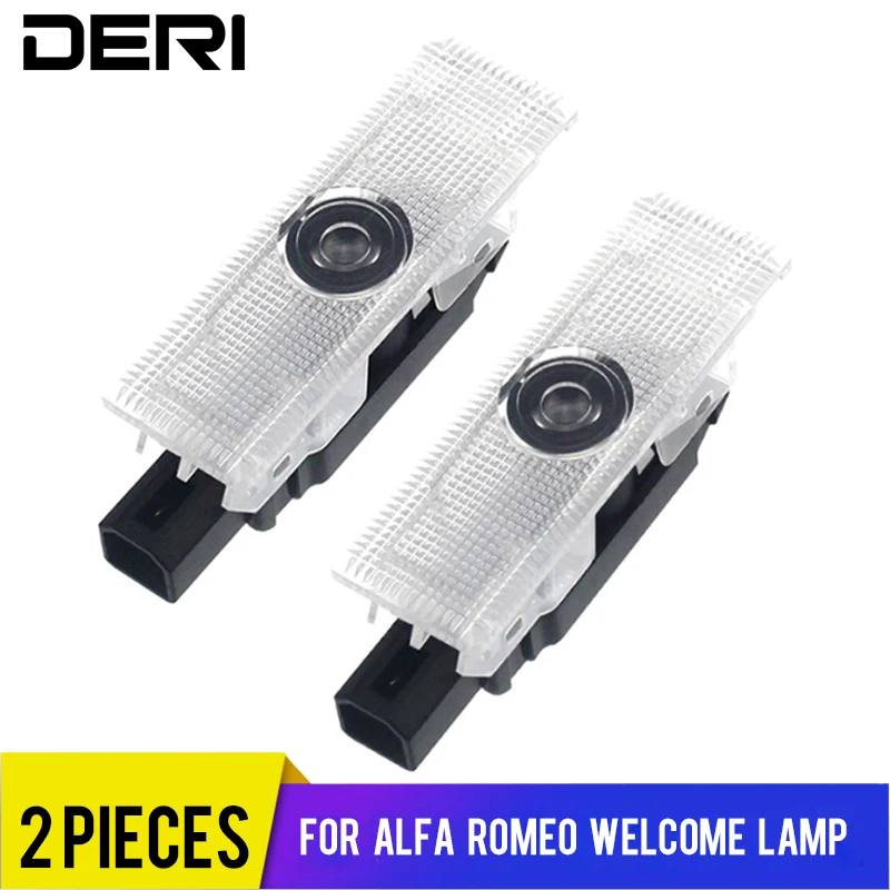 

2pcs Car LED Door Welcome Light Logo Lights For Alfa Romeo 159 Giulietta Mito Stelvio Giulia Shadow Spider Laser Projector Lamp