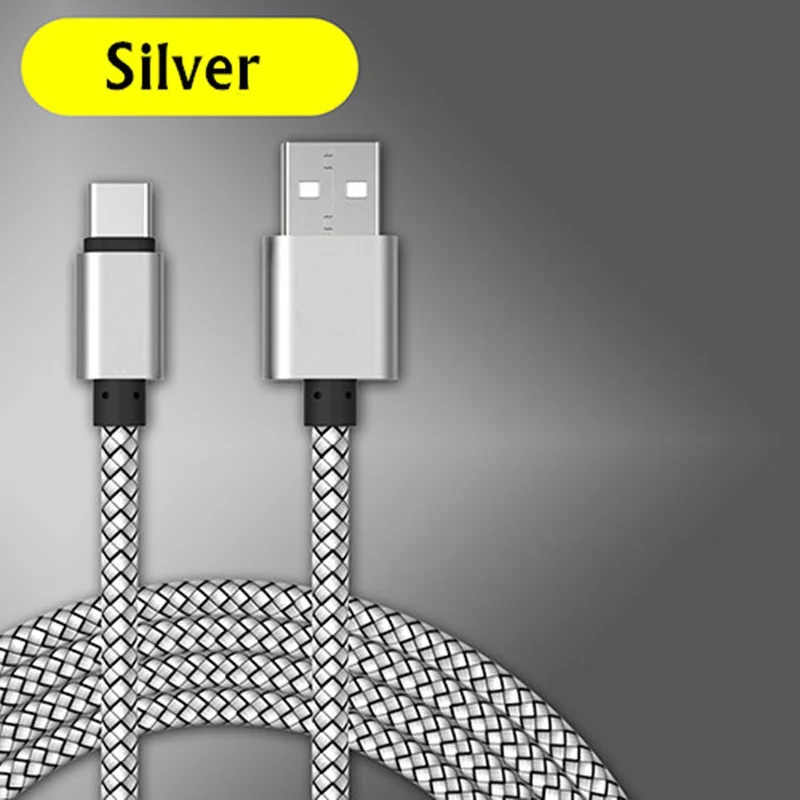 USB кабель 2A Быстрая зарядка type C USB линия 3 фута нейлоновый USB кабель для синхронизации данных для samsung huawei Oneplus NEXUS 5X6 P Xiaomi