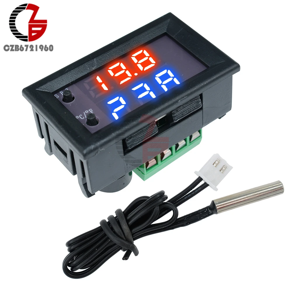 Dc 12V Led Digital Termostato Celsius Fahrenheit Modalità Dual Regolatore Di Temperatura Display W1209 Wk Impermeabile Ntc Sonda Del Sensore