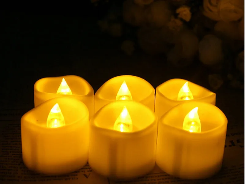 

36pcs Battery operated LED tealight Flameless wavy Tea Light candle light lamp W/Timer Wedding Christmas Church Home Decor-AMBER