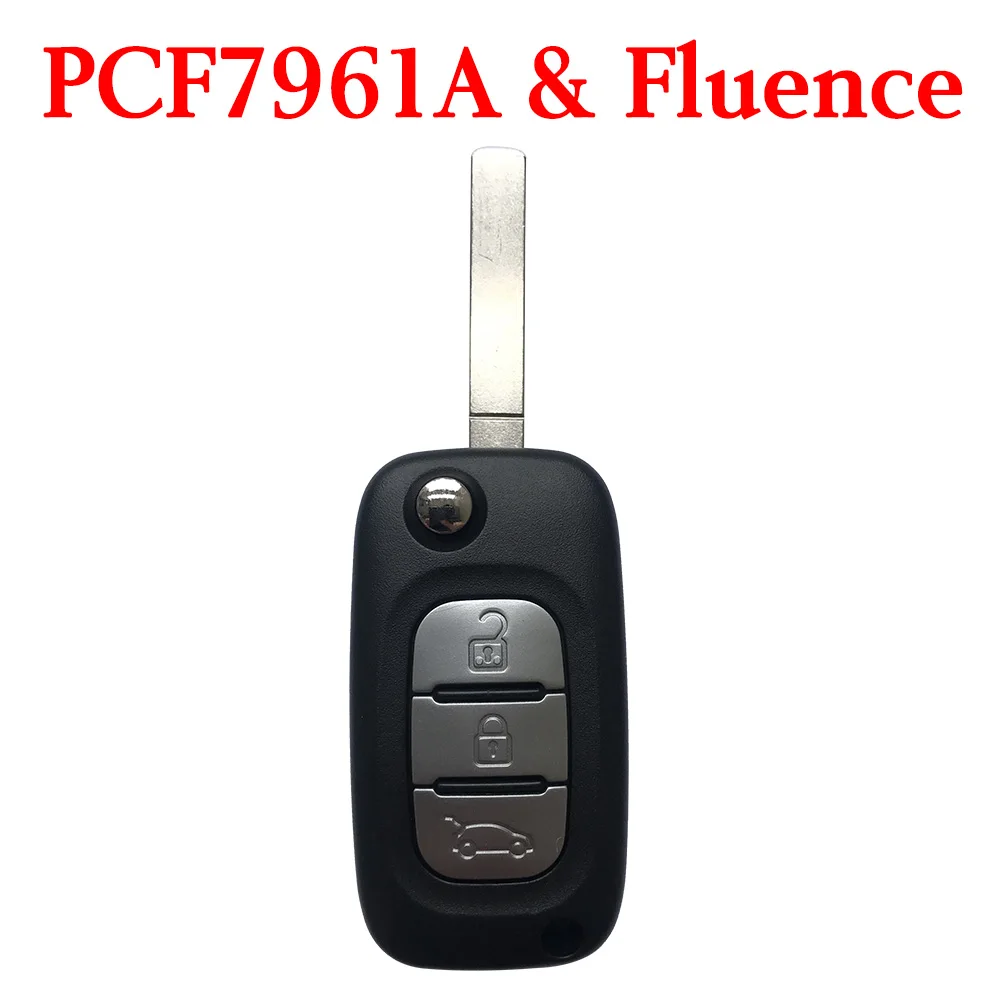 3 кнопки 434 МГц флип дистанционный ключ для Renault Fluence 2011