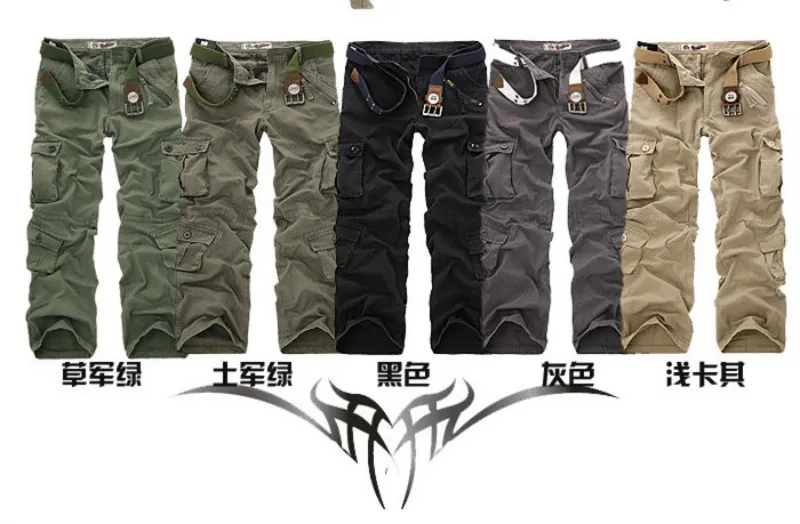 KOLMAKOV 2019 Новое поступление мужская мода брюки с большим количеством карманов военные брюки карго мужские армейские повседневные брюки