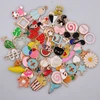 25pcs Mix gold metal enamel charms for earring fashion jewelry making charm and pendants for bracelet dangle assorted mixed lot ► Photo 3/3