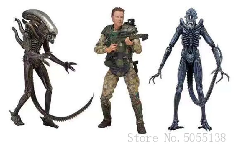 

7 Inches NECA Aliens Series 2 Alien Blue Xenomorph Warrior 18cm PVC Action Figure Model Collection Toy Gift With Original Box