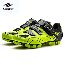 Santic MTB Cycling Shoes Men PU Breathable Mountain Bike Shoes 2018 Pro Team Racing Bicycle Athletic Locking MTB Shoes Sneakers