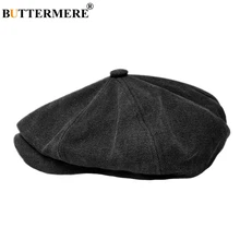 BUTTERMERE восьмиугольная кепка, Мужская черная хлопковая кепка Newsboy, мужские фирменные дизайнерские шапки в британском стиле Гэтсби, весенне-летняя кепка с изображением утконоса