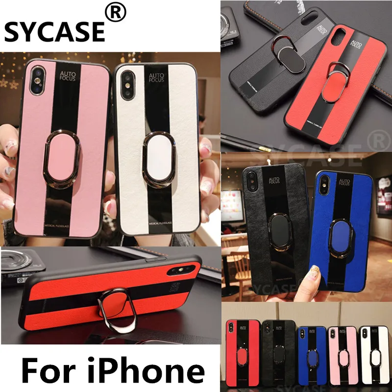 Business Multifunction man Shell For iPhone X Xs Xr max 6 6s plus 7 8 Plus Case Rotate Ring Holder Car Magnetic Cover Women |
