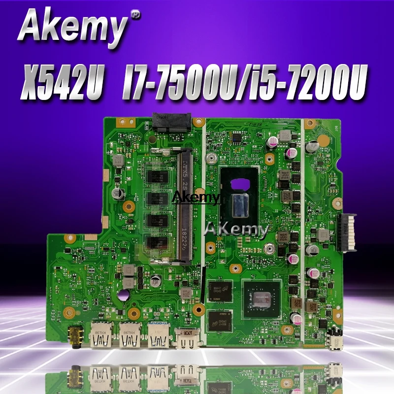 

laptop Motherboard For ASUS X542U X542UR X542UQ X542UN X542URR Mainboard I7-7500U i5-7200U (V2G) exchange!!!