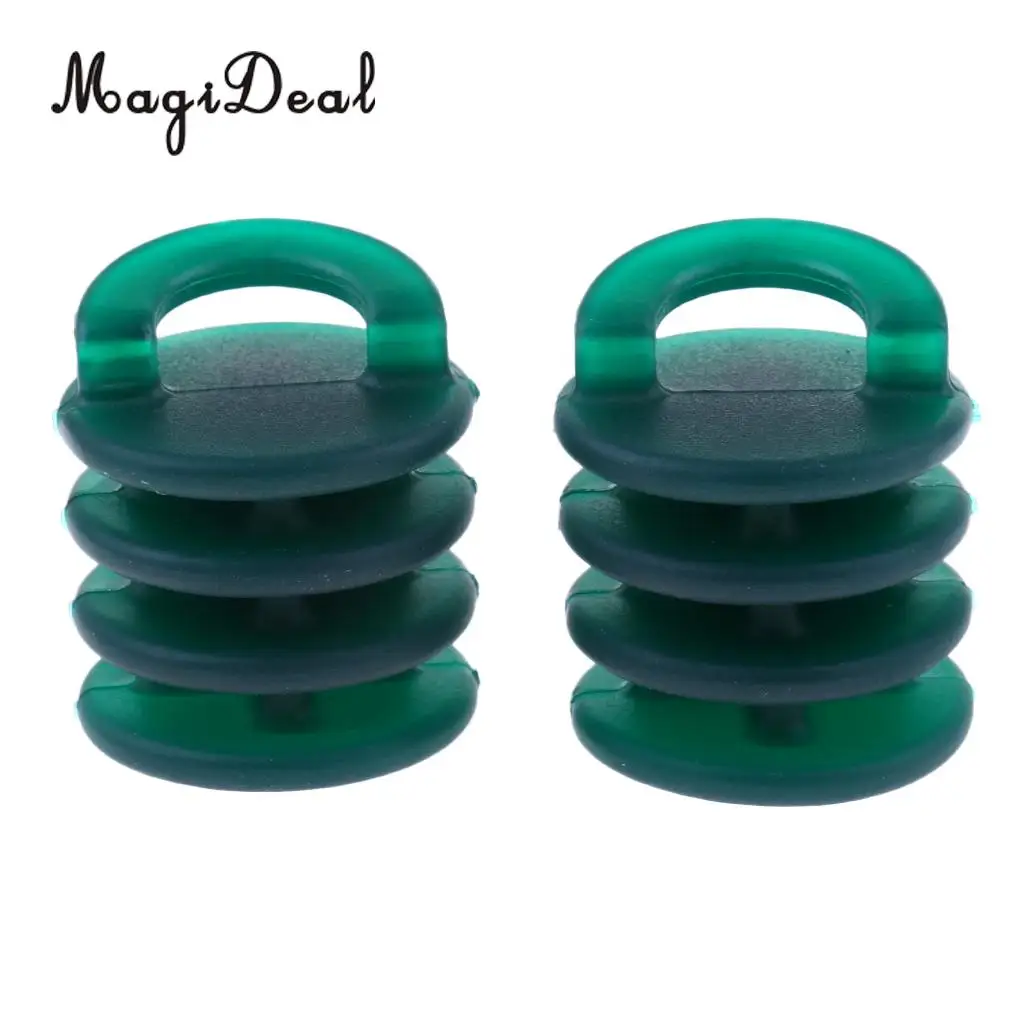 MagiDeal Strong Durable 2Pcs Nylon Kayak Boat Canoe Scupper Stoppers Drain Holes Plugs Underwater Sports Small/Large Red/Green