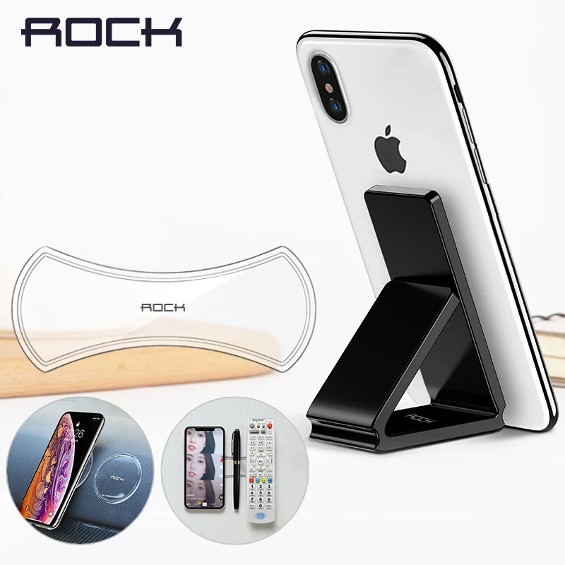 

Universal Mobile Phone Holder For iPhone Samsung ROCK Car Phone Holder Strong Adsorption Wall Desk Sticker Paste Holder Stand