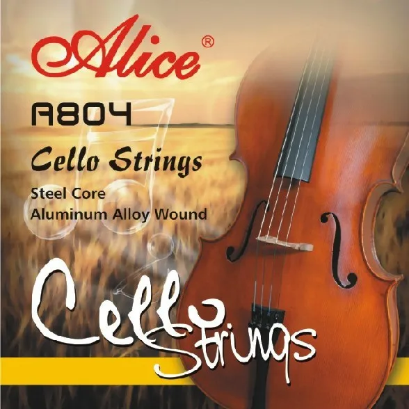 

Alice A804 Cello Strings Steel Core Aluminum Alloy Wound Nickel-Plated Ball-End