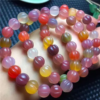 

Natural Colorful Tourmaline Crystal Beads Woman ONE Bracelet AAA 8.5-9.5 mm