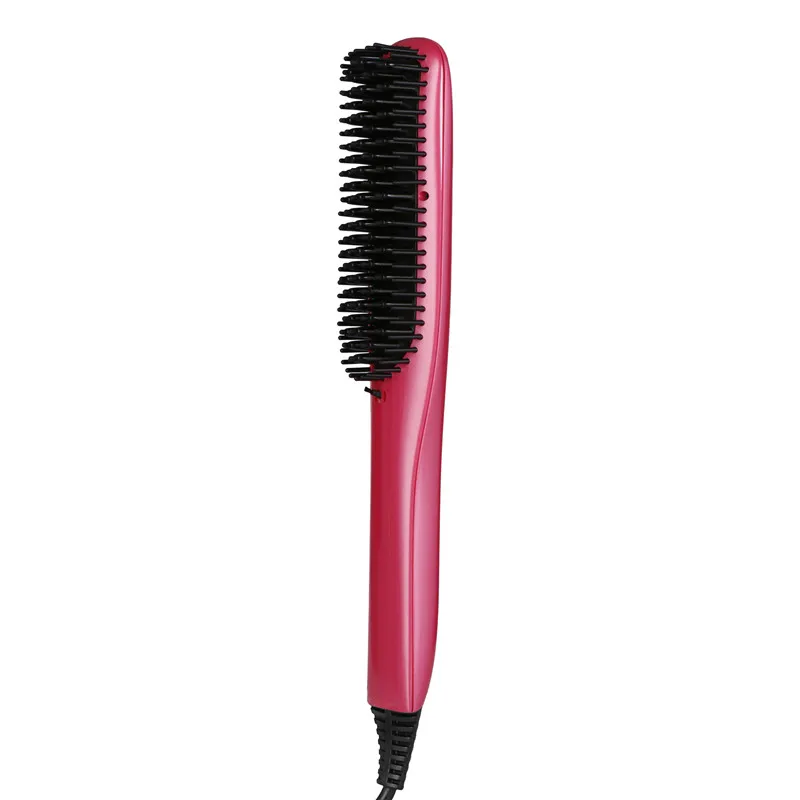 Розовый черный, белый цвет анион выпрямитель для волос LCD Кисти Лучший Лидер продаж Прямые волосы расческой дорожный штатив+ Керамика для завивки волос защита