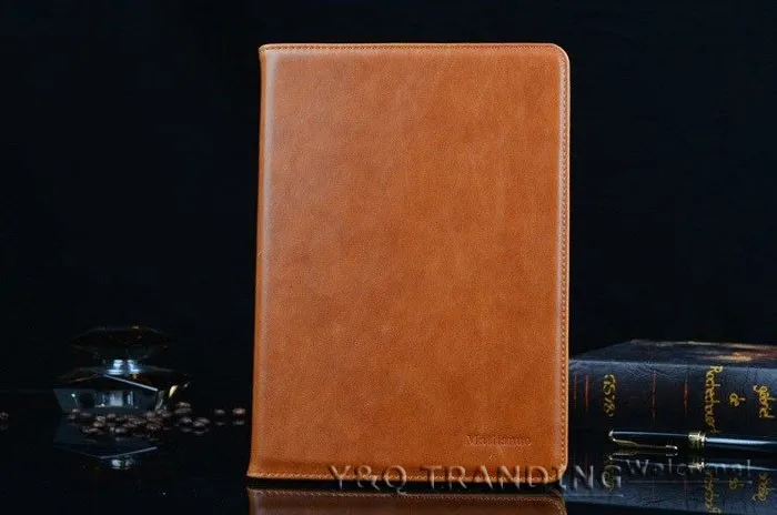 Luxury Genuine Case for iPad Leather Case Retro Business Cover Wallet Smart Cover for iPad (10)
