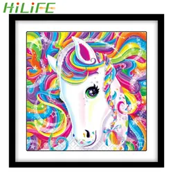 HILIFE Алмазная вышивка наборы Алмазная мозаика красочная лошадь узор декорирование дома со стразами Алмазная картина крестиком