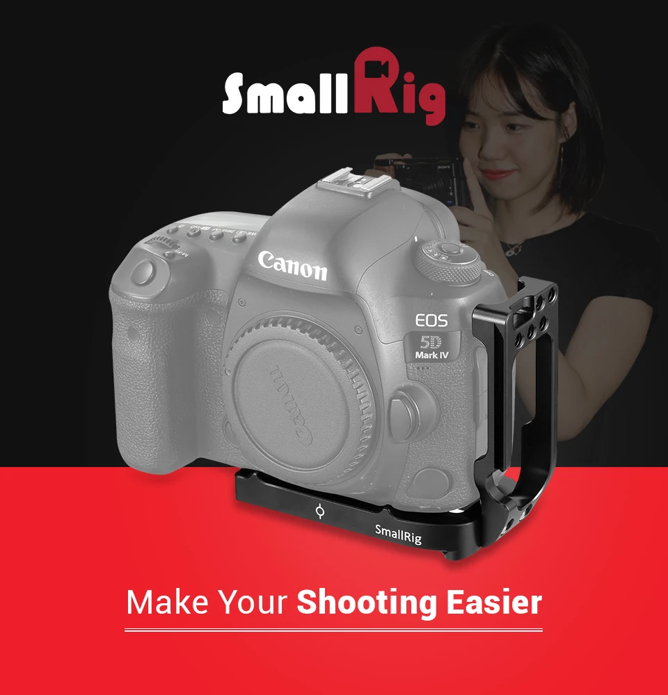 SmallRig DSLR камера QR пластина L кронштейн для Canon 5D Mark IV III камера L Пластина быстросъемная для крепления штатива 2202