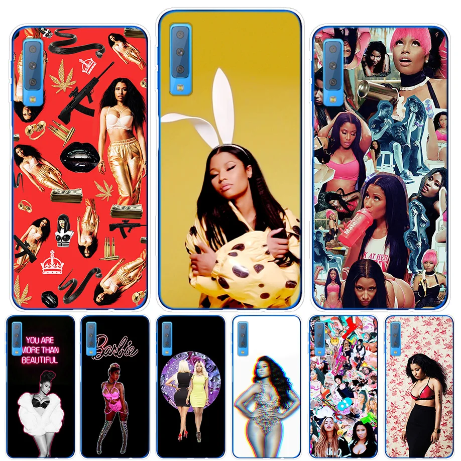 

Nicki Minaj Silicone Phone Cases Cover Printing Pattern Shell for Samsung Galaxy A7 2018 A730 A730F 6 Inch