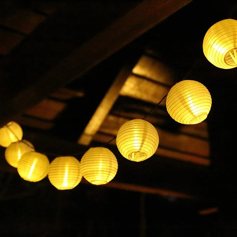 

Outdoor String Lights 6.5M 30 LEDs Lantern Solar Powered Waterproof Lights for Garden Patio Yard JA55