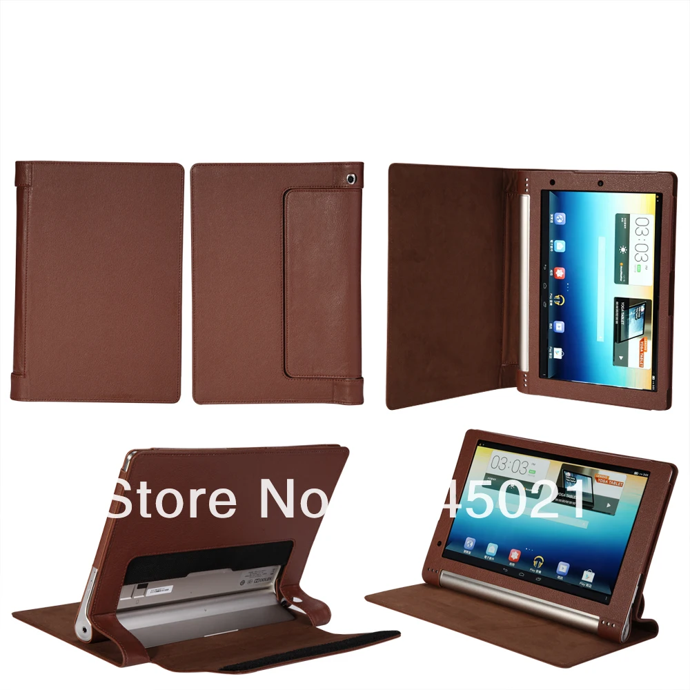 

Good quality leather stand tablet case cover for For Lenovo YOGA B8000 , leather case for For Tablet Lenovo B8000 Free Shipping