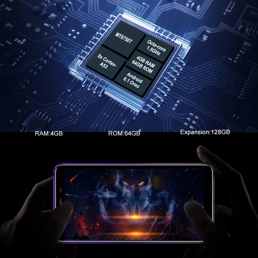 Oukitel U25 Pro 5 &quot2.5d Incell дисплей 13mp + 2mp/5mp Android 8 1 мобильный телефон Mt6750t Восьмиядерный 4g