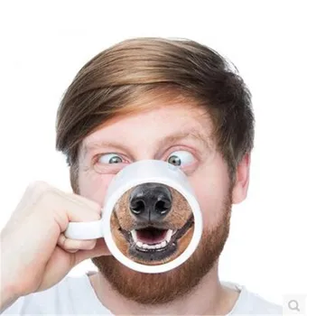 

Funny cute pig Dog Nose Designed Ceramic mug tumbler caneca magic for Coffee Tea Drinkware kitchen bar supplies gift