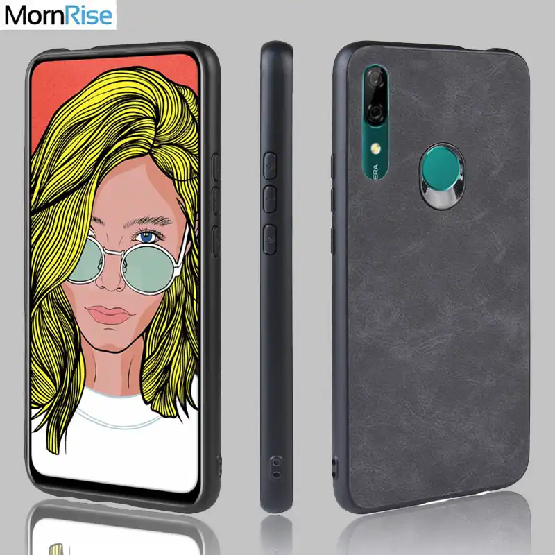Новая мода обложка на заднюю панель из искусственной кожи для Huawei P SMART Z чехол