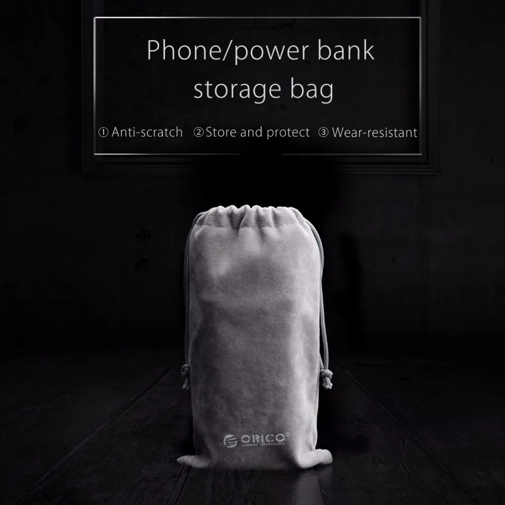 ORICO SA1810 Portable Drawstring Pouch For Phone /Power Bank Velvet Packaging Bags & Gift bags For many Objects
