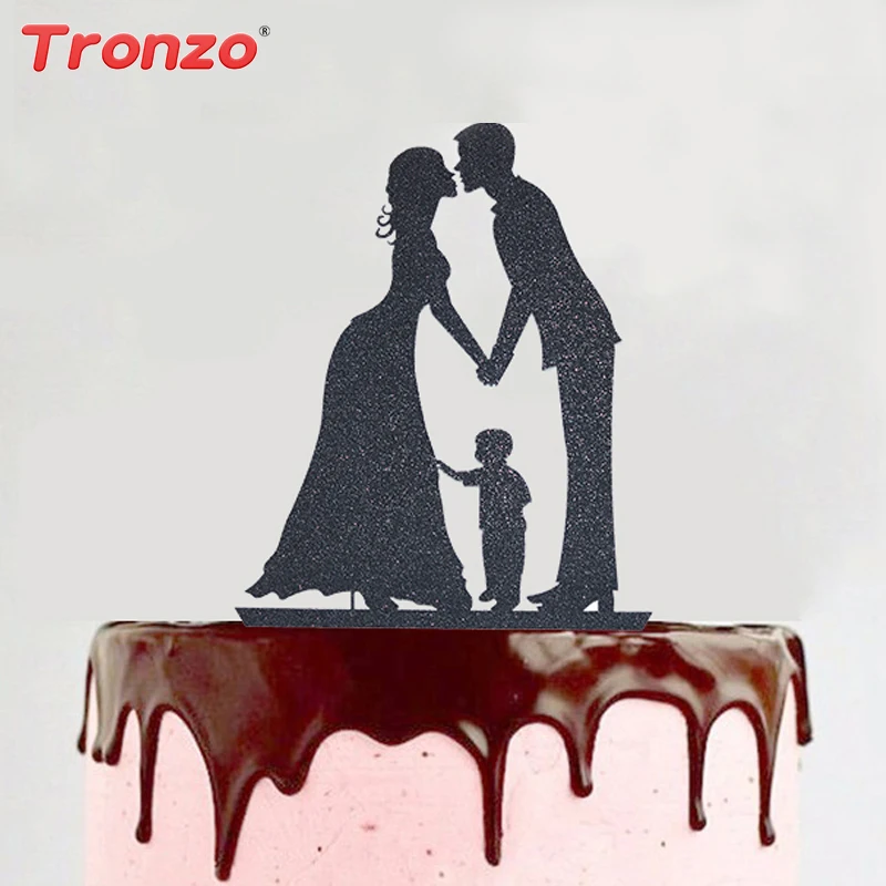 tronzo unicorn cake topper birthday party decoration kids paper tronzo new glitter paper wedding cake topper romantic black brilliant family decor wedding decoration cupcake toppers