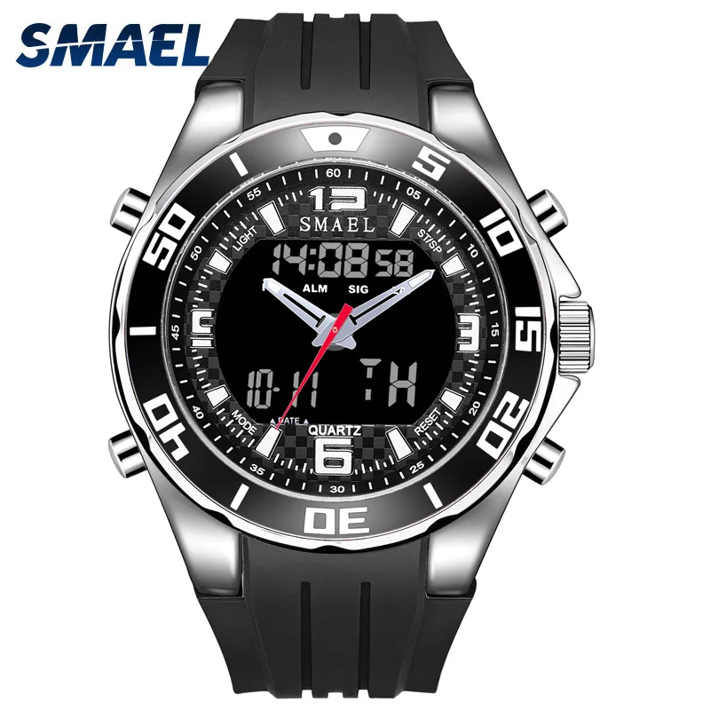 

SMAEL Mens Watches Waterproof Big Dial Sport Wristwatches Men Quartz Digital Watch relogio masculino Male Military Army Clock