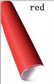 Zatooto 30 м* 127 см 3d углерода Волокно винил Обёрточная бумага Наклейки для автомобиля полный Средства ухода за кожей самоклеющиеся автомобиля Обёрточная бумага Простыни roll 4 цвета стайлинга автомобилей - Название цвета: red