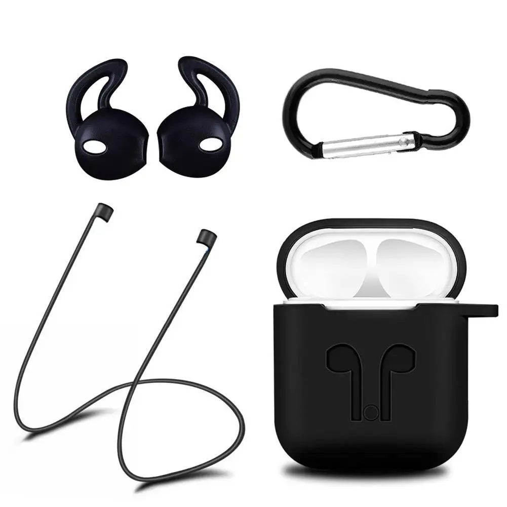 4 в 1 нескользящий Силиконовый чехол для наушников Apple AirPod|Аксессуары наушников| |