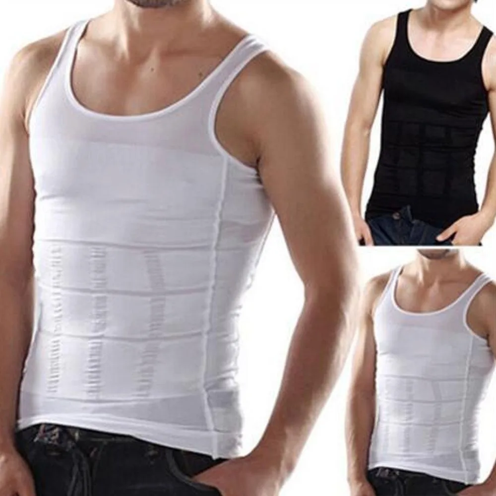 

Mens Shapers Slimming Body Muscle Build Up Corset Waist Trainer Belt Burning fat lose weight vest Male underwear Shapewear HOT