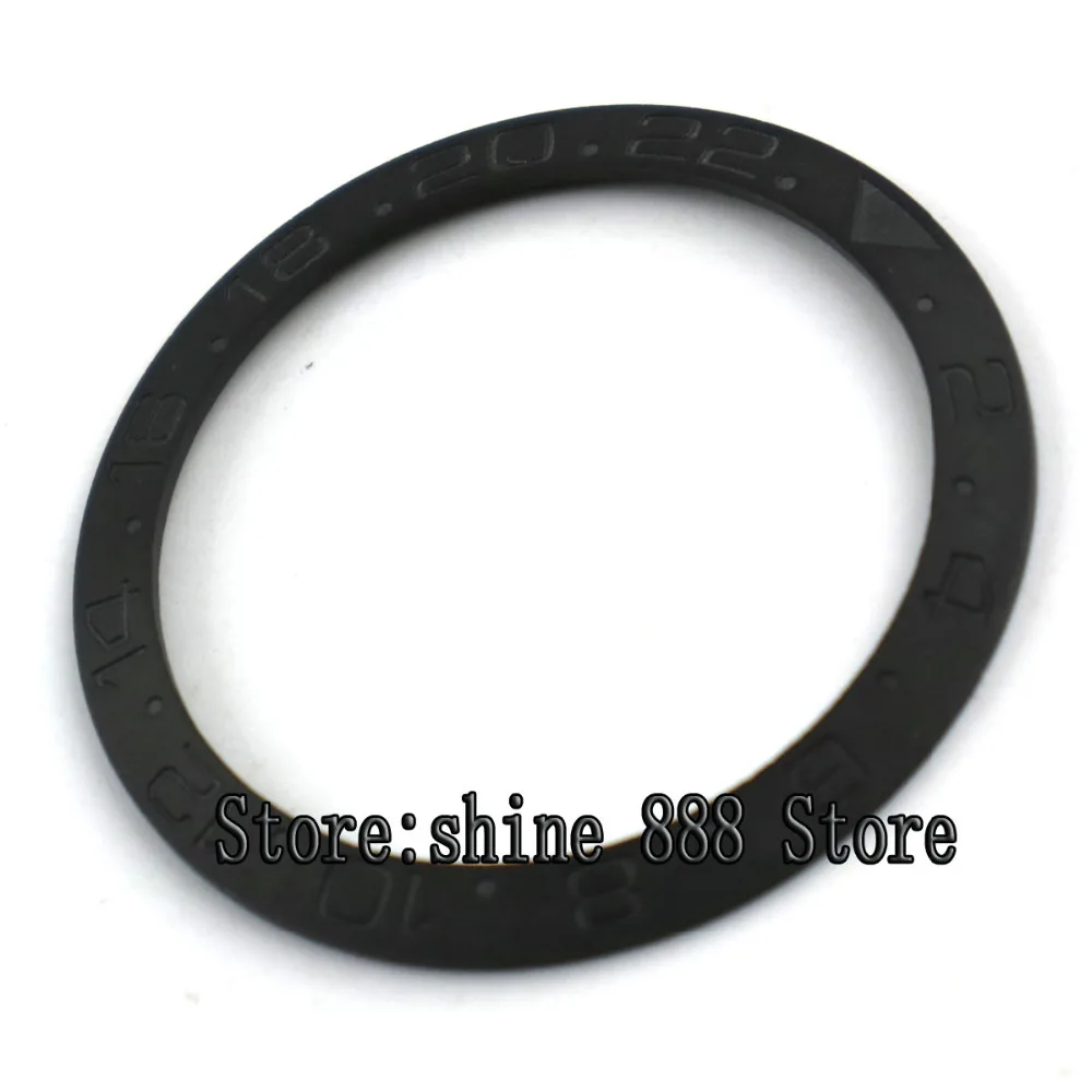 

38MM brushed black ceramic bezel insert for 40mm GMT watch made by parnis factory