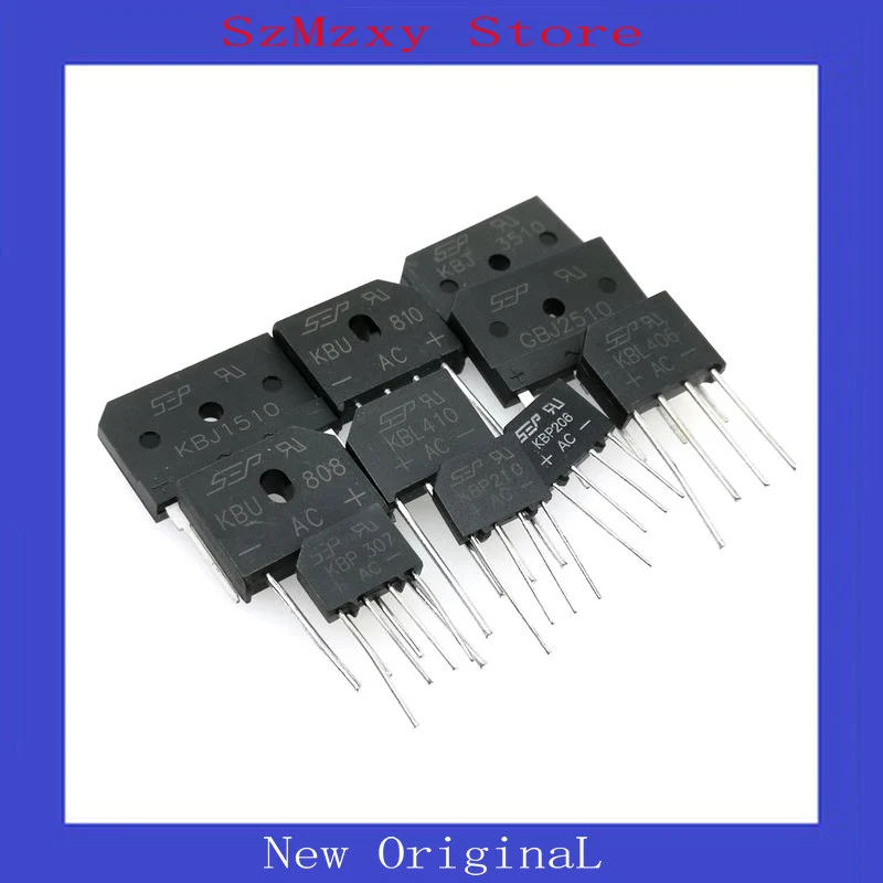 20 шт./лот 10 ценностей X2 = шт. KBL410 KBP206 KBP210 KBL406 KBU808 KBJ1510 KBU810 GBJ2510 KBJ3510 мостовой
