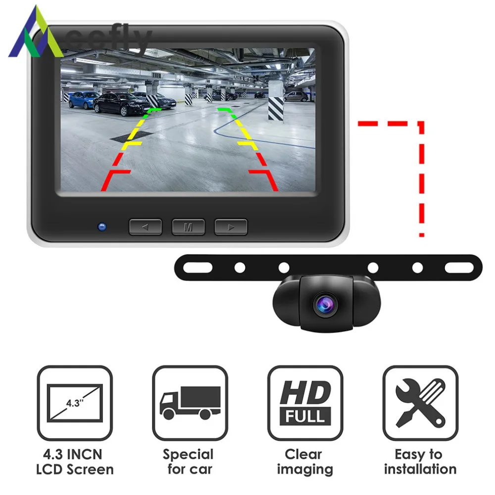 Najtaniej Nowa wersja Accfly bezprzewodowy samochód cofania cofania widok z tyłu kamera cofania kamera parkowania tablica rejestracyjna cam z monitorem