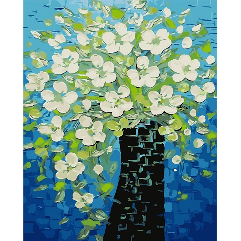 

DIY Drawing By Numbers Picture Drawing Coloring By Numbers Acrylic Flowers Adult Without Frame