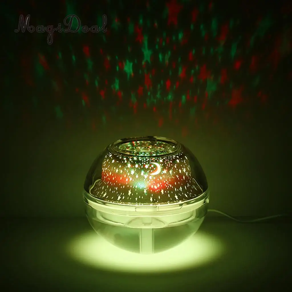 500ml Crystal Night Light Projection Air Humidifier Aromatherapy Essential Oil Diffuser for Spa Yoga