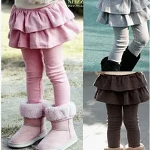 Новая мода Новинка серый/розовый/Кофе Обувь для девочек Для детей юбка Мотобрюки Брюки для девочек thinsection дна брюки