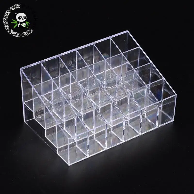 Makeup Cosmetic Storage Holder Clear Plastic Lisptick Stand Display
