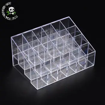 

Makeup Cosmetic Storage Holder Clear Plastic Lisptick Stand Display Trays, 9.5cm wide, 14.5cm long, 7.2cm high
