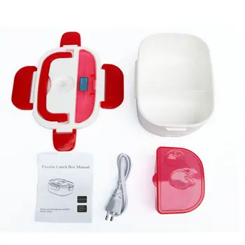 

KKWLPortable Electric Heating Lunch Box Food-Grade Food Container Food Warmer For Kids 4 Buckles Dinnerware Sets 220V/110V