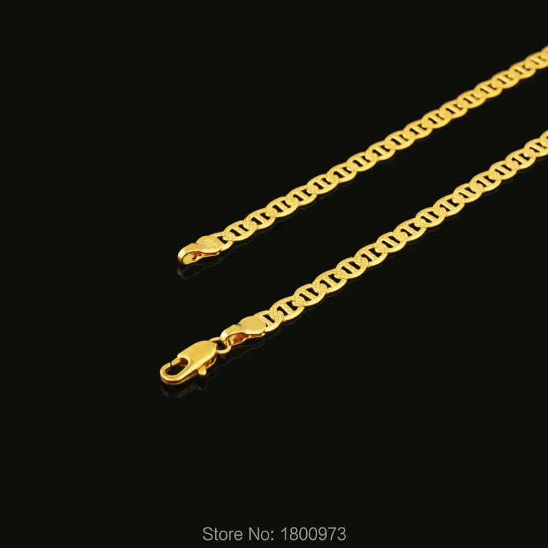 

New Fashion Jewelry Gold Color Necklace Men Women Classic Link Chain Collar Trendy Necklace Gitt Wholesale